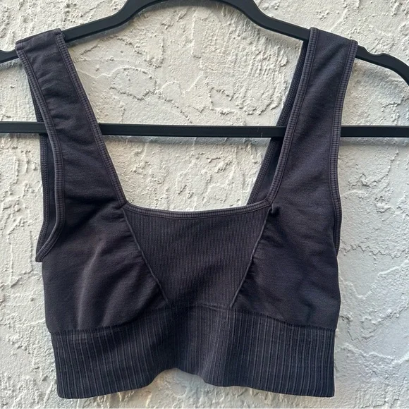 FREE PEOPLE MOVEMENT Bra Women XS/S Good Karma Square Neck Black‎ - Picture 3 of 4